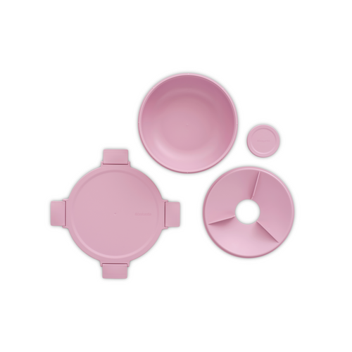 Brabantia Make & Take Salade Lunchbox, 1,3 liter, kunststof - Lilac Pink