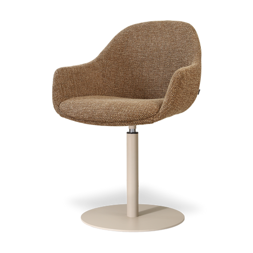Nolon Niva-Mae tulp eetkamerstoel bruin blend - beige onderstel