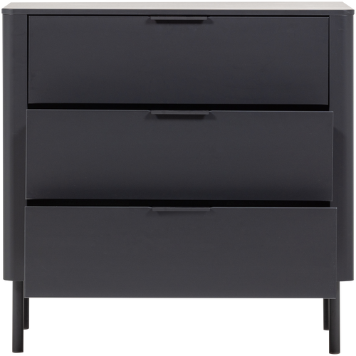 WOOOD ladekast Gunnar - Grenen - Matzwart - 93x94x52