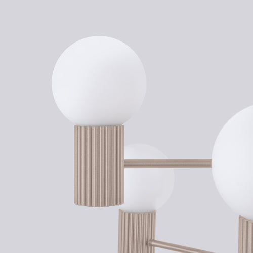 Sollux Lighting Kroonluchter HALO 6 taupe - 64x64x230cm