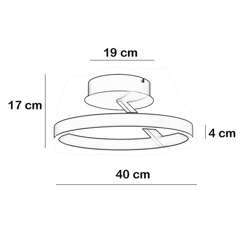 Freelight plafondlamp Pilota - 2 lichts - 40  x 17   cm - zwart goud - vtwonen shop