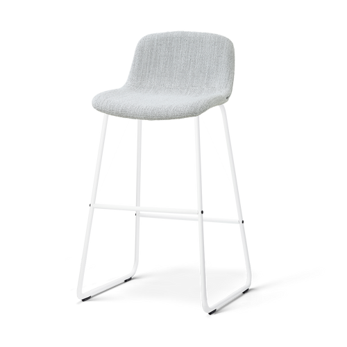 Nolon Nino-Mats barkruk grijs melange - wit onderstel - 75 cm