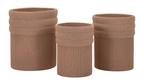 Mauro Ferretti cachepot - set van 3 - Ø 41,5×50–36×45–30,5×39,5 - rood