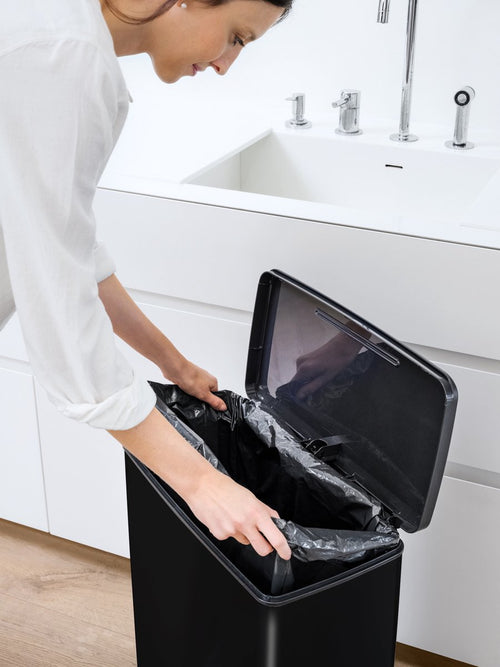 Curver Decobin Prullenbak - 65L - Rechthoekig - Zwart - vtwonen shop