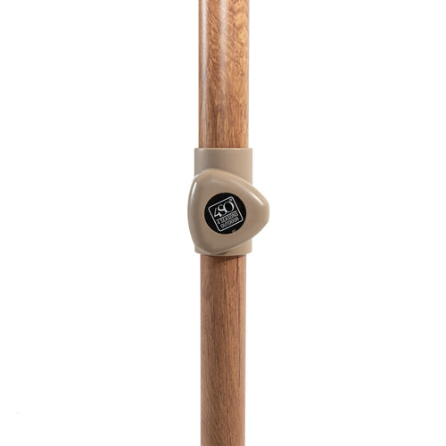 4 Seasons stokparasol Azzurro sand Ø300 cm solefin - houtlook frame