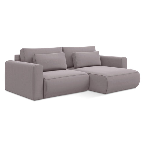 LaMiaSofa hoekbank rechts Perugia - velours - lavendel - 240x149x82
