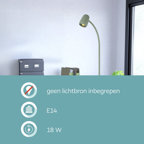 EGLO vloerlamp Carlo - 170 cm - groen