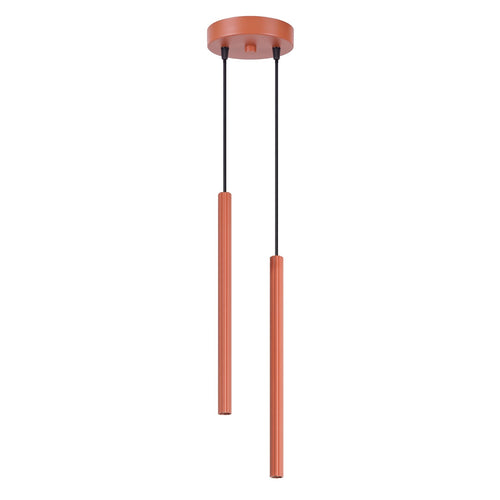 Sollux Lighting Hanglamp ARCHE 2P rode oker - 15x15x118cm