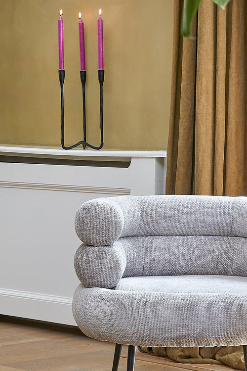 Mica Decorations Christy Kandelaar - L17 x B18 x H34 cm - Aluminium - Zwart - vtwonen shop