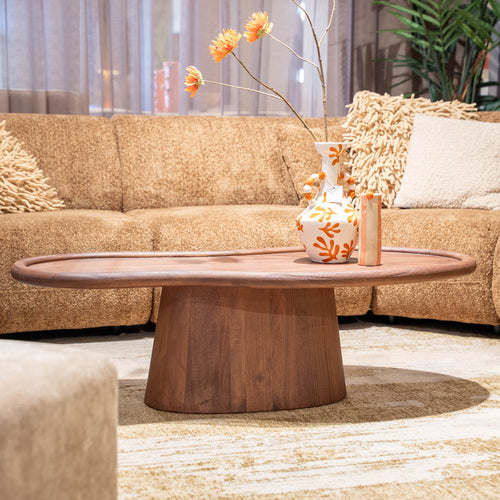 DÉJA Living Salontafel Estella - Organisch Donkerbruin Mangohout - 130x60x39cm