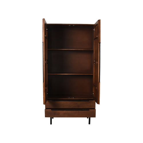 LABEL51 Bergkast Rio - Donkerbruin Mangohout - 100x40x200cm - vtwonen shop