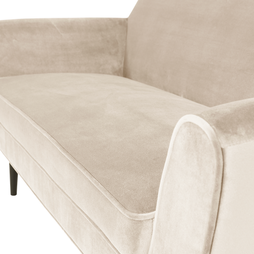 WOOOD bank 150 cm Rocco - Velvet - Off White - 75x150x82