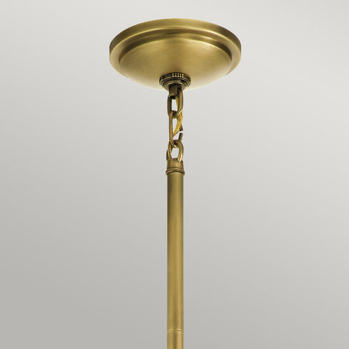 Elstead Kichler Tollis Globe Hanglamp Plafondlamp Natuurlijk Messing & Wit