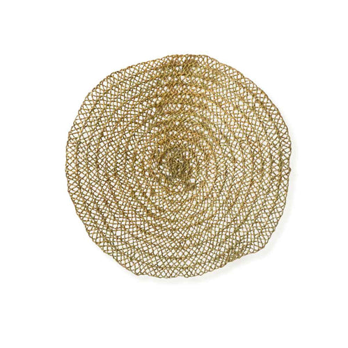NOA MAY Wanddecoratie Medina - naturel - zeegras - Ø 80 x h3 cm