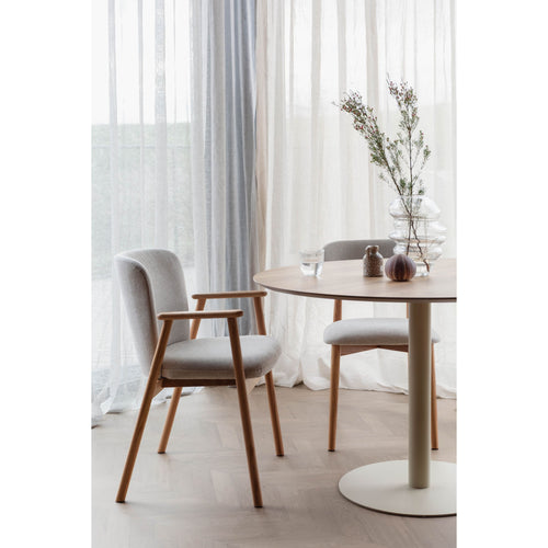 Housecraft Living Kenna Eetkamerstoelen met Armleuning Beige - Set van 2 - vtwonen shop