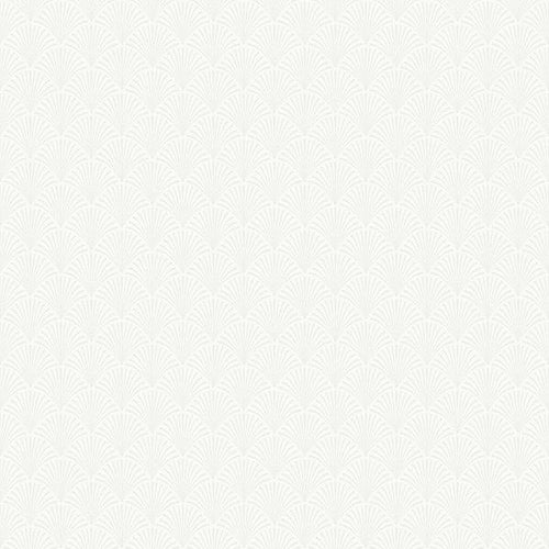 Borastapeter behang art deco motief wit - 53 cm x 11.2 m - 660137 - vtwonen shop
