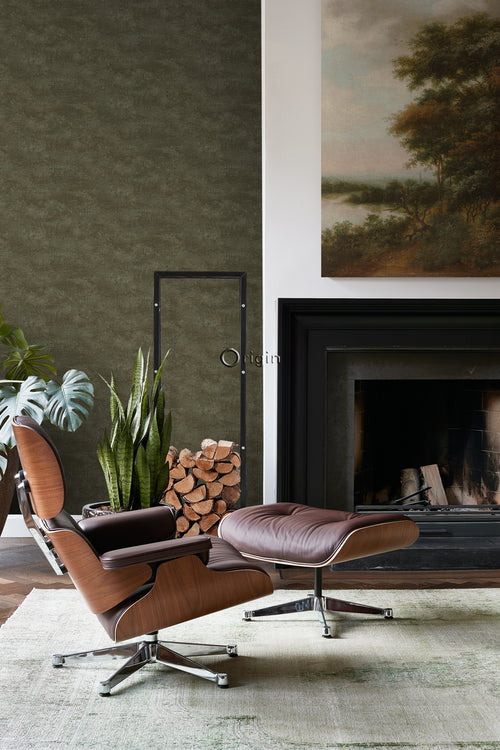 Origin Wallcoverings behang natuursteen met craquelé effect olijfgroen - 53 cm x 10,05 m - 347560 - vtwonen shop