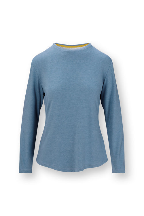 Pip Studio - Tom Pyjama t-shirt - Lange mouw Dames - Melee - Blauw - S