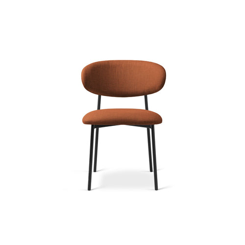 Set van 2 stoelen Nina structurele stof baksteen - 52x55x78cm