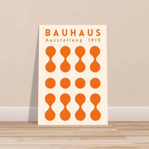 Artfulprints  Bauhaus - Ausstellung orange   poster 70x100 cm - vtwonen shop