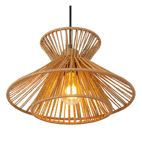 Lucide hanglamp TASMAN - 3xE27 - Naturel - vtwonen shop