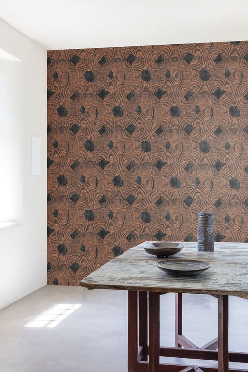 Masureel behang grafisch motief zwart - 53 cm x 10.05 m - 630854 - vtwonen shop