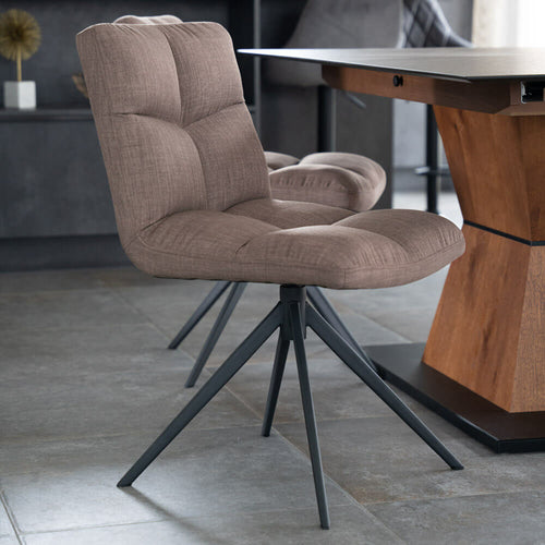 Home Deluxe eetkamerstoel NODA grijs/bruin Aantal: 8 - vtwonen shop