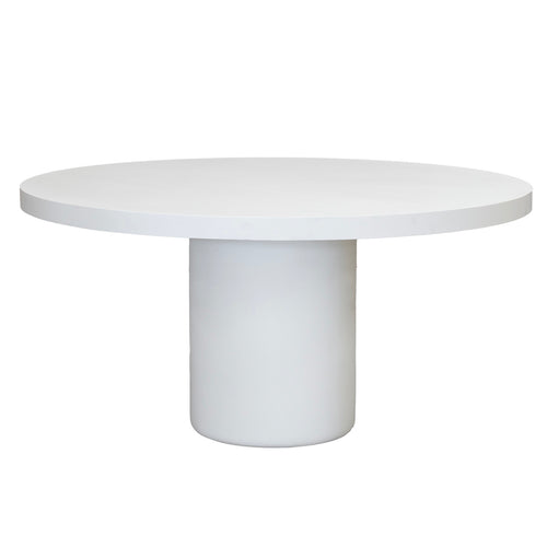 Giga Meubel Tuintafel Eden - Rond 120cm - Wit Eco Composiet - Betonlook - vtwonen shop