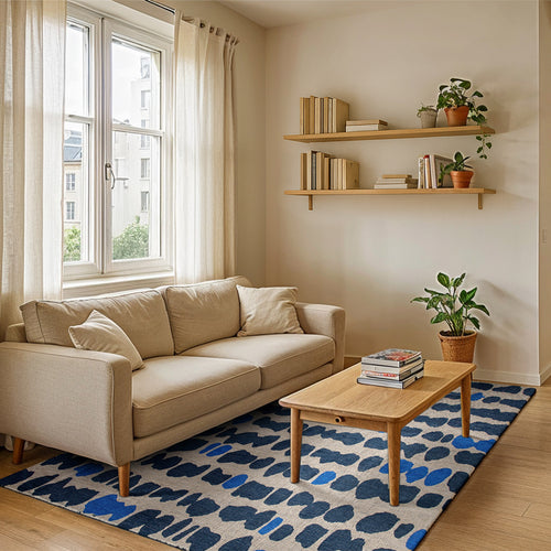 Lola&Moi vloerkleed All In Blue - blauw - 170x240cm