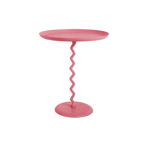 Leitmotiv bijzettafel Zig Zag - roze - Ø44cm