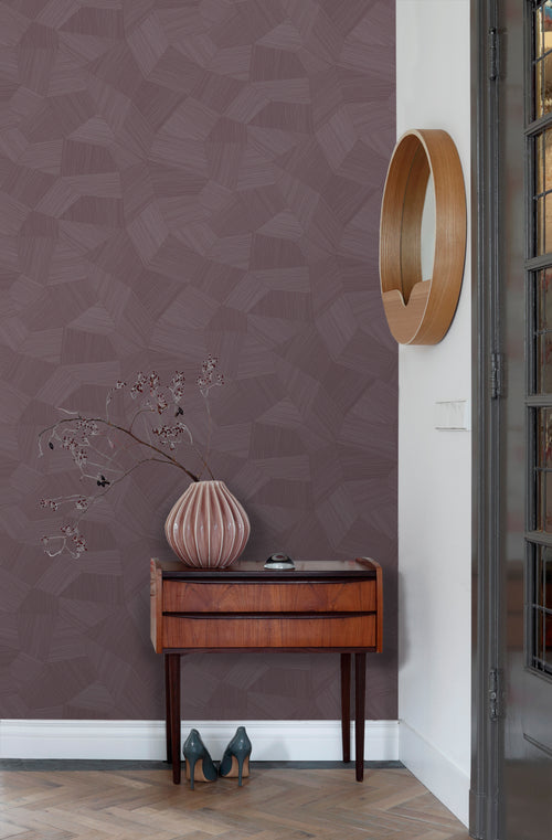 Origin Wallcoverings behang grafisch 3D motief mauve paars - 50 x 900 cm - 348061