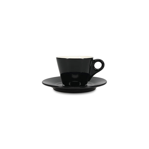 Bonbistro - Schotel 15,5cm voor kop 16cl en kop 20,5cl zwart Barista - Set van 6 - vtwonen shop