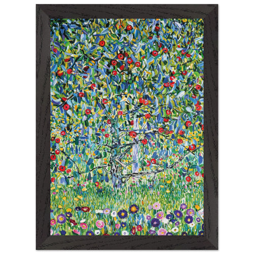 Artfulprints Poster met Lijst Gustav Klimt - Apple tree   - A4 21x29.7 cm - Groen