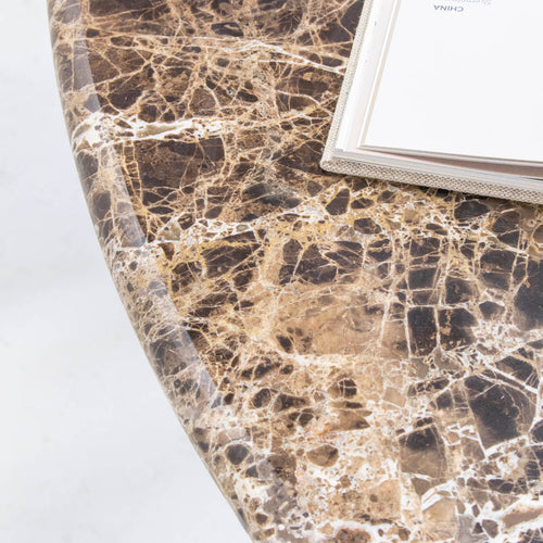 Giga Meubel Eettafel Senna - Rond - Marmer - 120cm - vtwonen shop