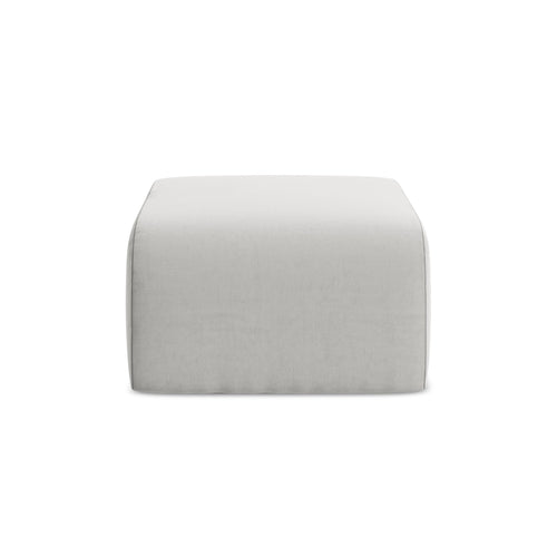 LaMiaSofa Poef Cervo - velours - zilver - 72x94x42