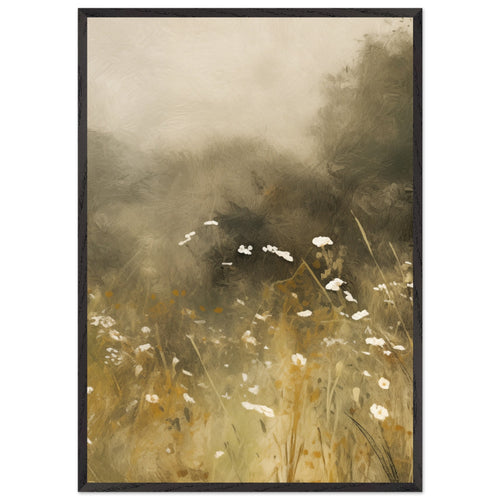Artfulprints Poster met Lijst Abstract - Floral essence   - 70x100 cm - Groen