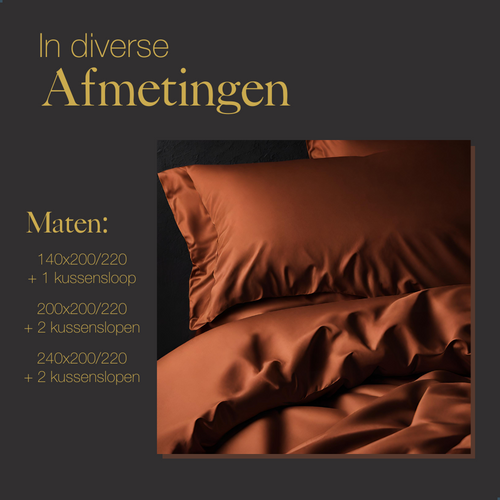 Ten Cate premium - dekbedovertrekset - 140x200/220 - 100% katoen satijn - oranje - vtwonen shop