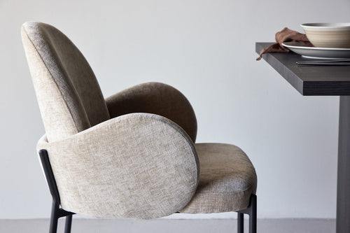 Rebellenclub Eetkamerstoel Elno - Set van 2 - Beige