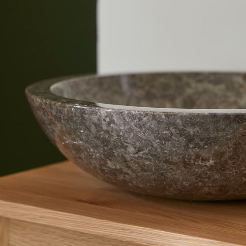 Tikamoon Marmeren waskom in grey ∅ 43 cm - Grijs