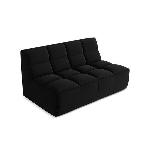 LaMiaSofa Tweezits modulaire bank Belluno - velours - zwart - 160x93x75