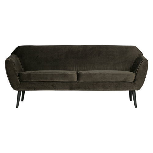 WOOOD 2-zits bank Rocco - Velvet - Warm Groen - 75x187x82