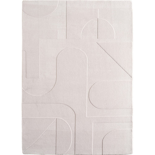 Mrcarpet Vloerkleed Scandinavisch Ivoor wit hoog/laag donna 240 x 340cm