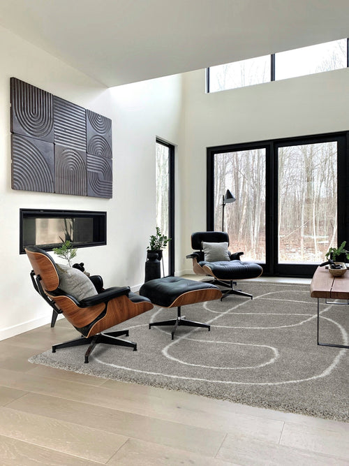 AFK Living vloerkleed Serenity - shaggy - grijs - 200 x 290 cm - vtwonen shop