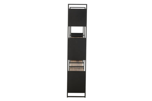 J-Line rek - hout/metaal - zwart/naturel - large