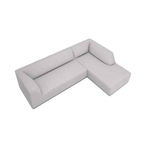 Cosmopolitan Design - Modulaire hoekbank rechts Siena 4-zits, structurele stof lichtgrijs - 180x273x69cm