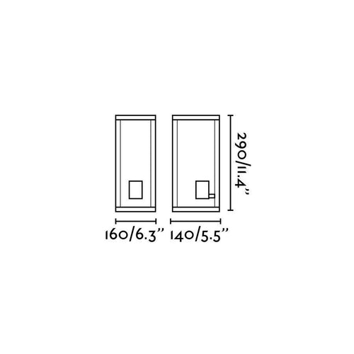 Faro Nala - 1 Lichts Buiten Wandlantaarn Donkergrijs IP54, E27