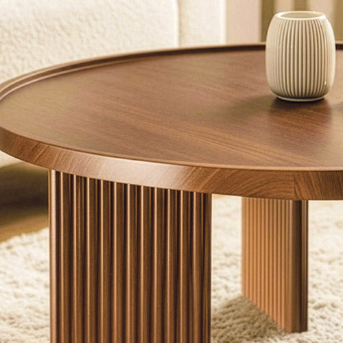 Calicosy - NAIA Salontafel - Donkerbruin hout - 80x80x35 cm