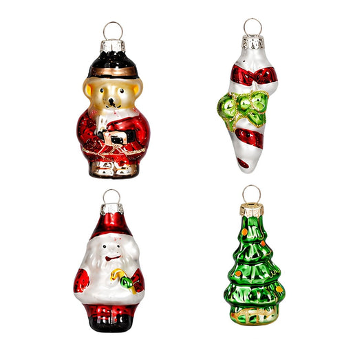 Mica Decorations Kerstballen Set van 20 Stuks - Kerstversiering voor de Kerstboom - Glazen Kerstornamenten met Klassieke Kerstfiguren - Kersthangers
