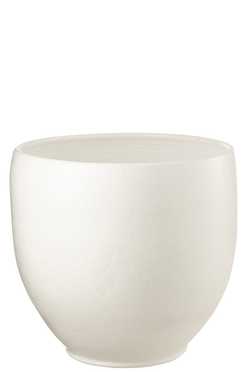 J-Line bloempot Ying - keramiek - wit - extra large - Ø 41 cm