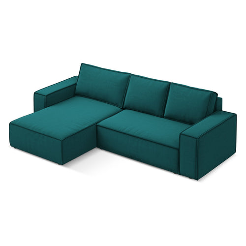 LaMiaSofa hoekbank links Livorno - velours - marien - 290x185x82